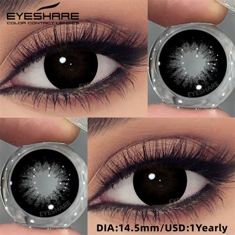 EYESHARE – lentilles noires à grands yeux, lentilles de Contact de couleur de haute qualité, lentill