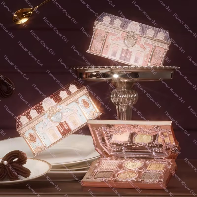 Flower Knows The Sweetie Bear Collection Palette de fards à paupières 6 couleurs paillettes mat bron