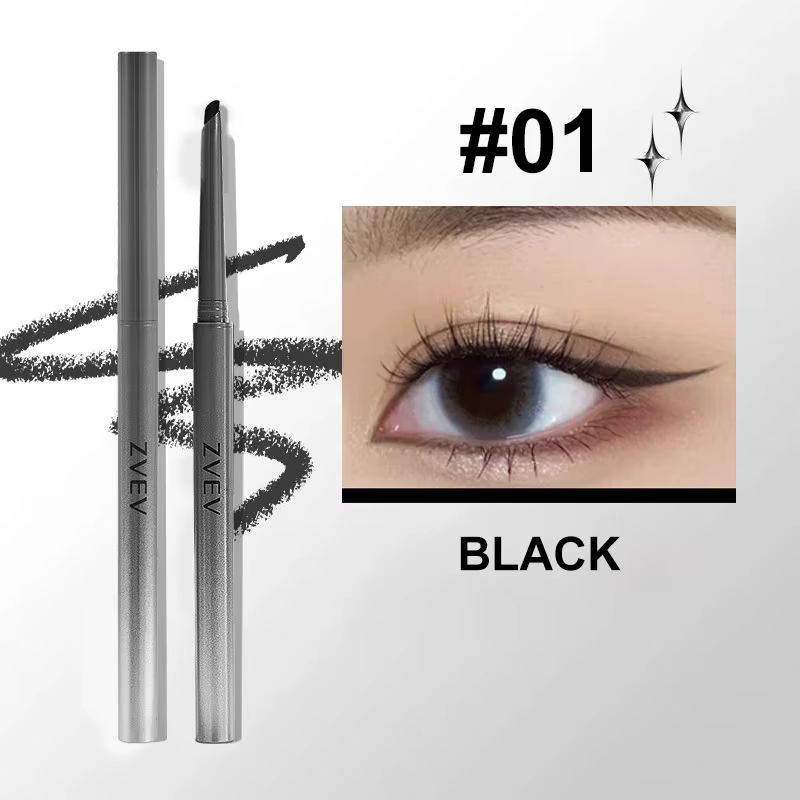 Crayon pour les yeux au faux soyeux et durable, naturel, mat, vin rouge couché, ver à soie, stylo Ey
