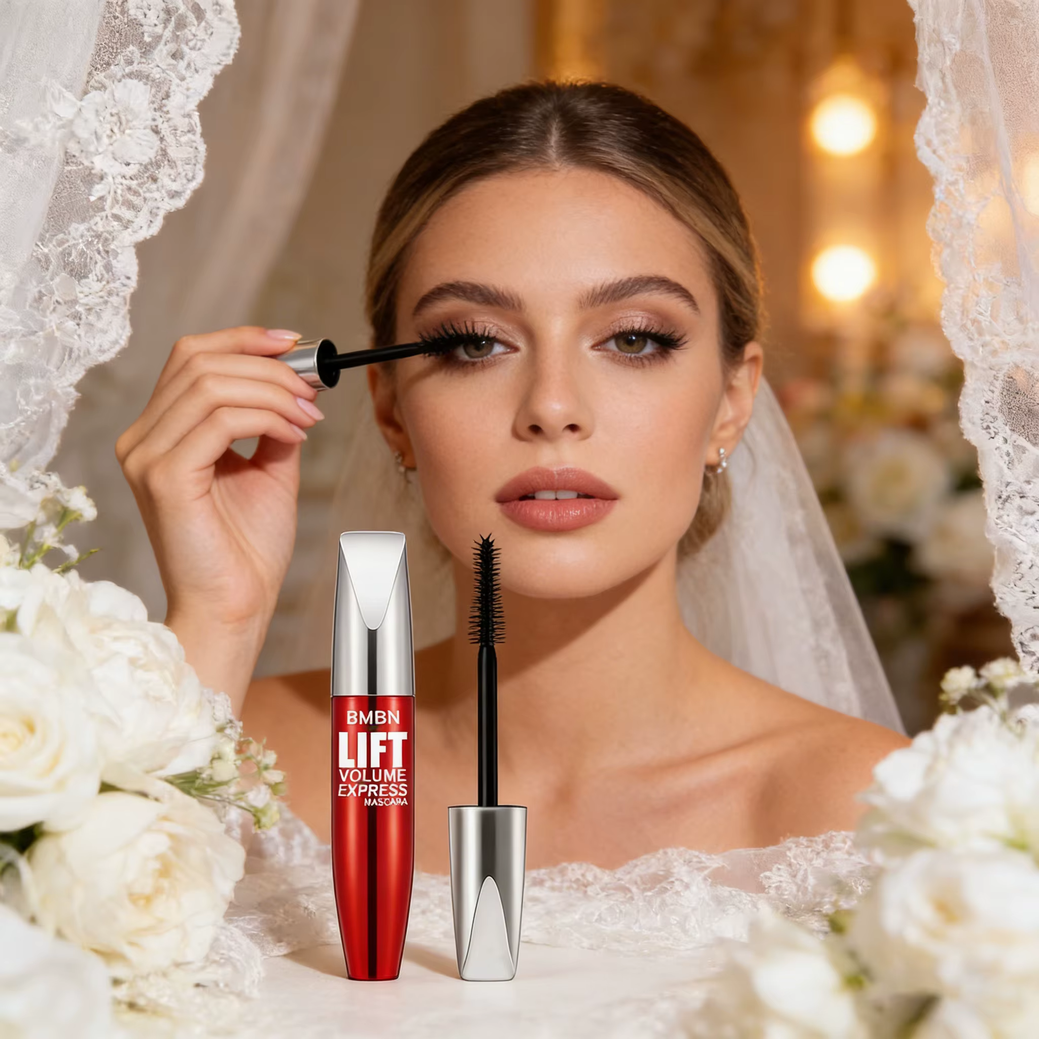 Mascara Volumisant Waterproof Anti-Bavures Allongeant et Courbant, Maquillage Longue Durée Essentiel