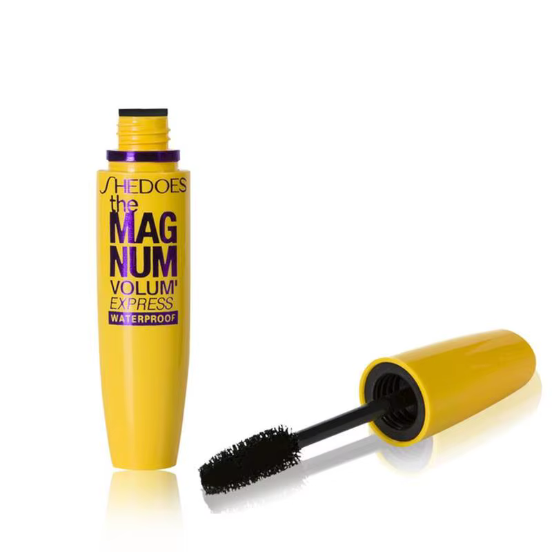 Mascara noir 4D épaississant, allongeant, recourbant, mascara liquide en fibres imperméable, longue 