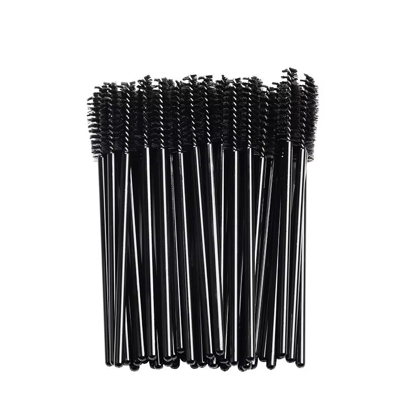 Pinceaux de maquillage jetables en cristal, 50 pièces, brosse à sourcils, poignée en diamant, applic