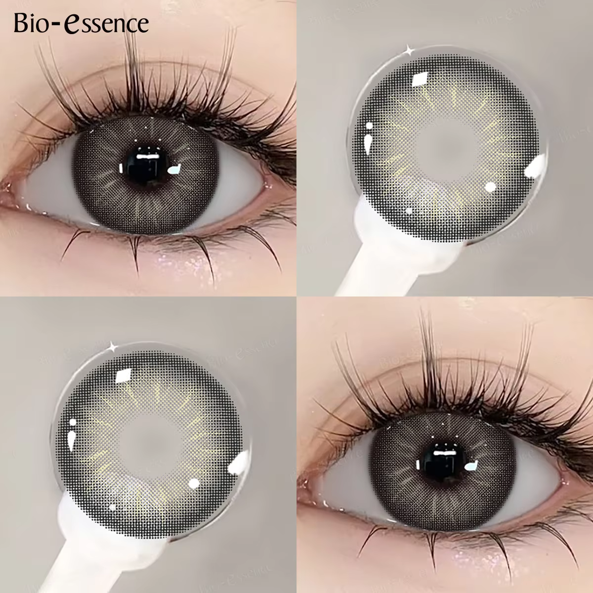 Bio-essence – lentilles de contact de couleur bleue pour les yeux, lentilles brunes naturelles, yeux