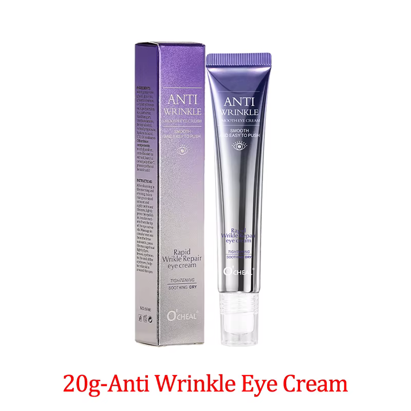 Crème Contour des Yeux Anti-Rides et Anti-Cernes avec Applicateur à Billes, Raffermissante et Hydrat