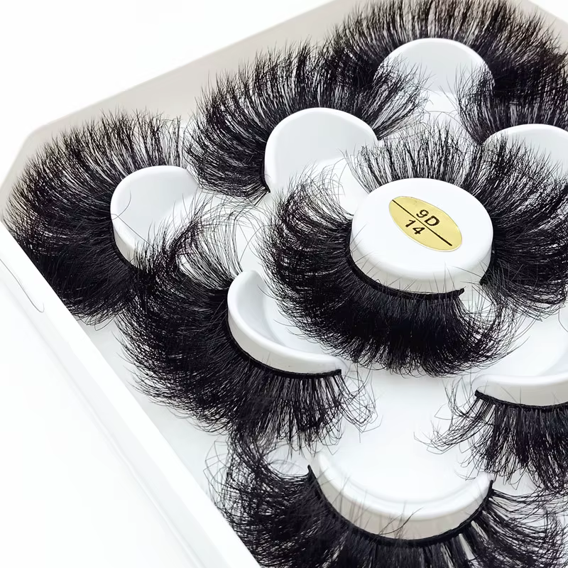 Nouveau 5 paires 15-25mm 3D cils de vison en gros faux cils naturels, Extension de cils en gros en v