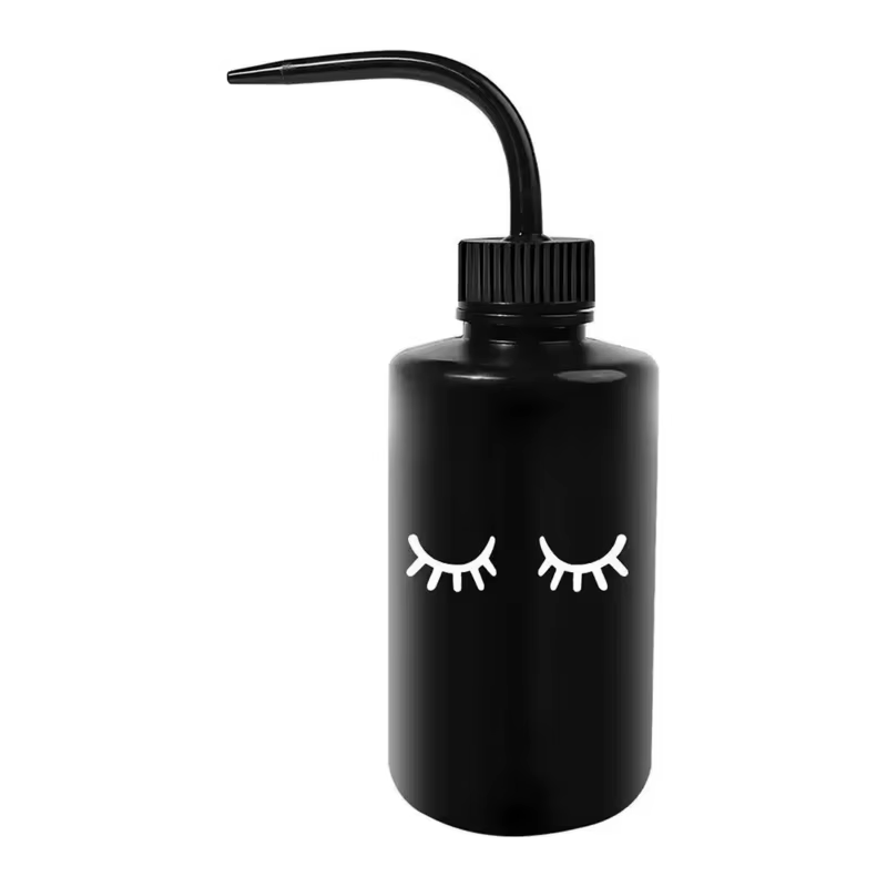 Bouteille de rinçage de cils de 250ml, bec incurvé, bouteille de nettoyage et de lavage, bouteille é