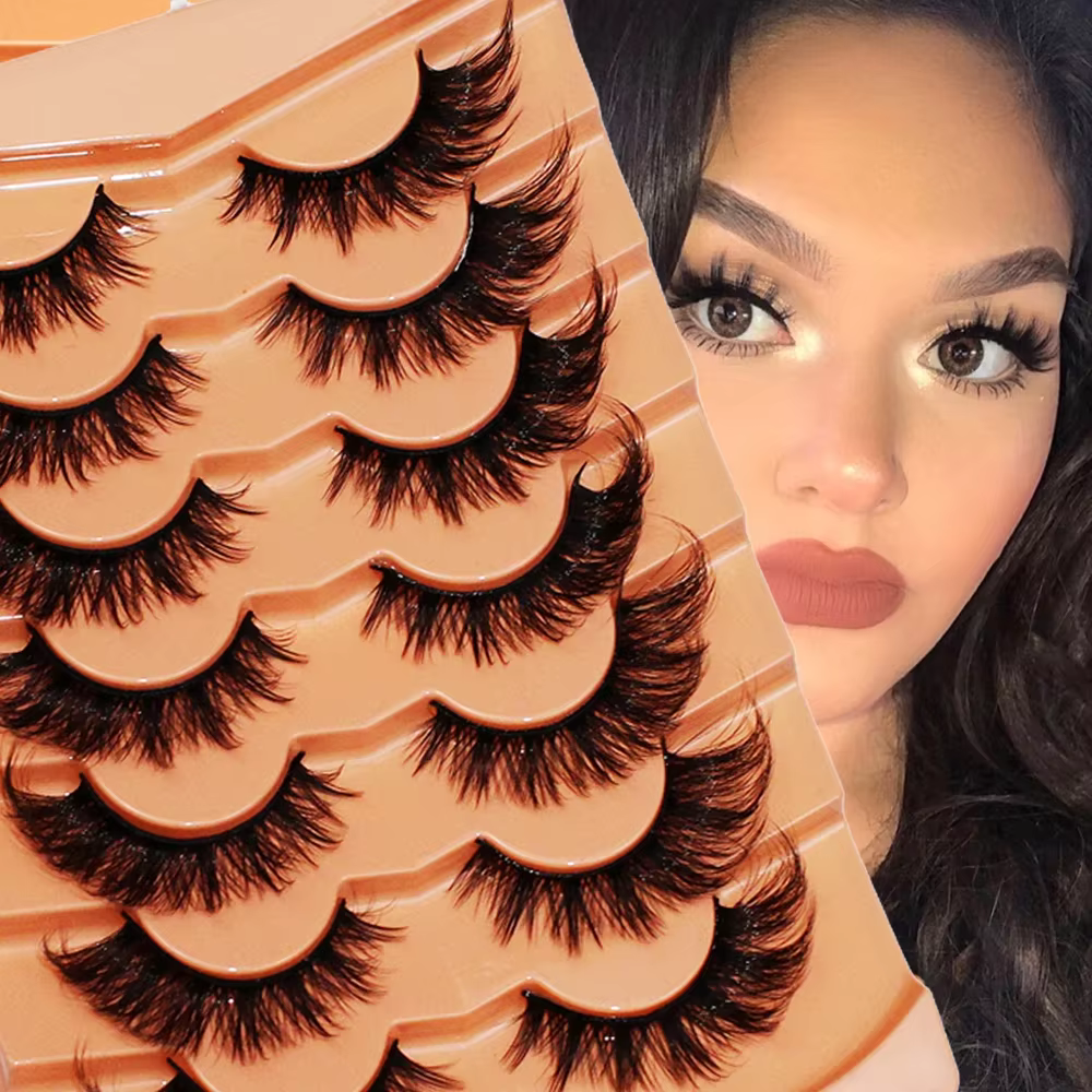 Faux cils longs et moelleux pour l'allongement et l'amélioration des yeux, cils naturels assortis av