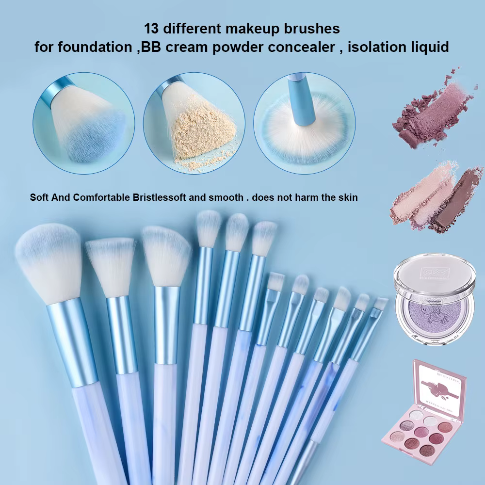 Ensemble de pinceaux de maquillage doux et moelleux pour femme, correcteur, blush adt, poudre, fard