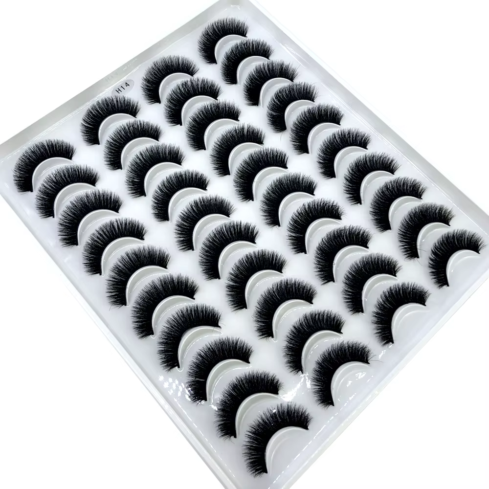 2023 nouveau 20 paires naturel long 3D vison faux cils faux cils kit de maquillage vison cils extens