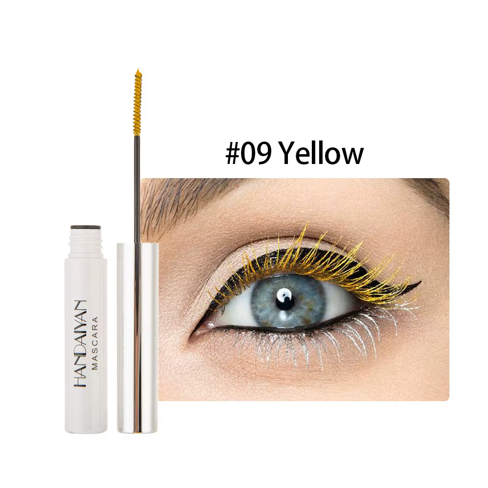 Mascara coloré longue durée, crème bouclée imperméable, maquillage de scène de fête pour cils rouges