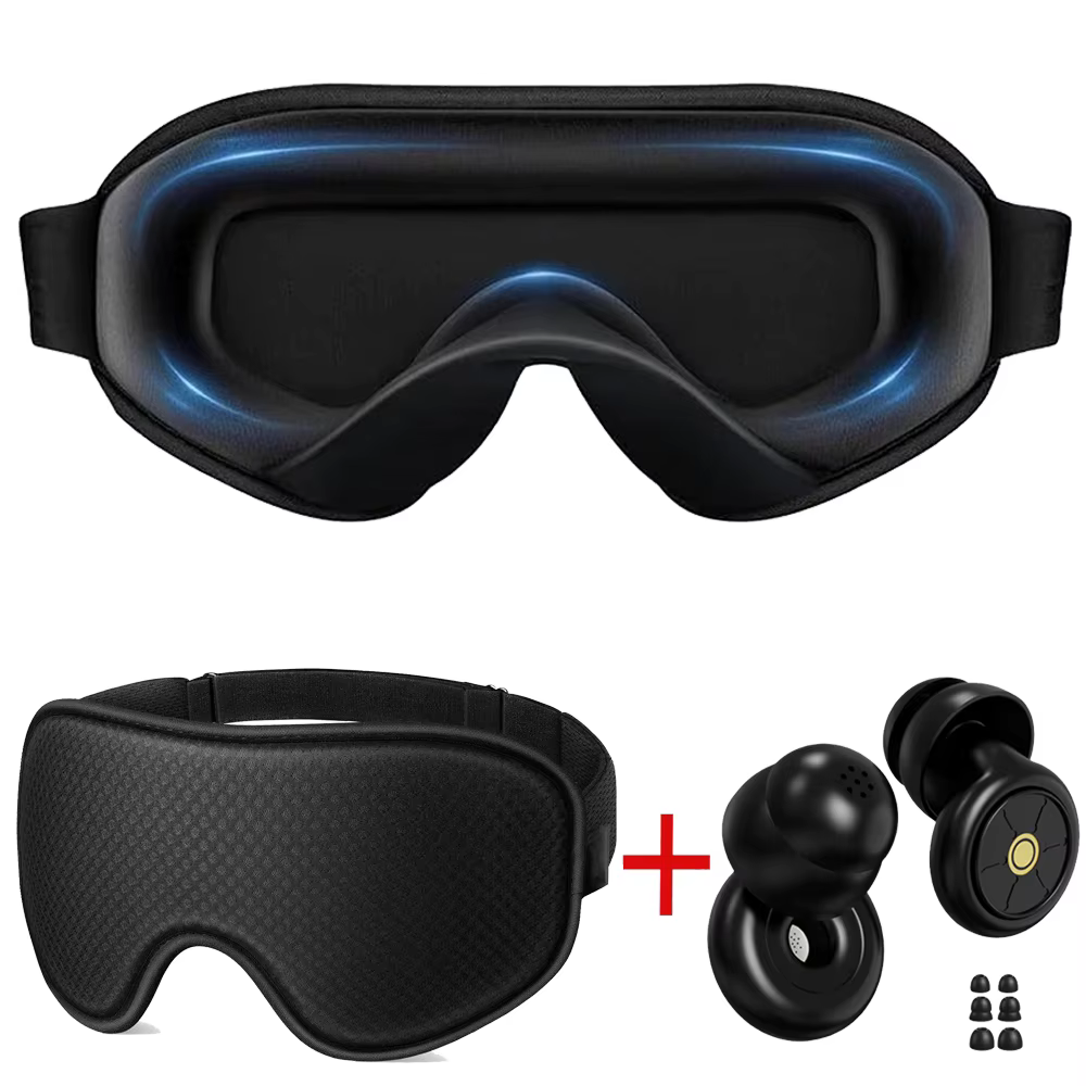 Masque de sommeil, masques oculaires occultants pour le sommeil - Masque oculaire 3D respirant, doux