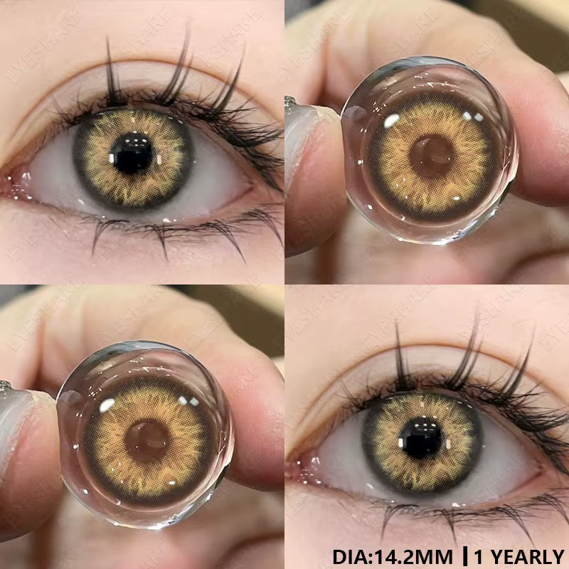 EYESHARE Lentilles de myopie Lentilles pour les yeux de couleur naturelle 1 paire de lentilles de co