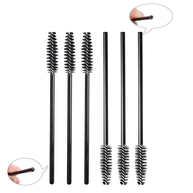 Pinceaux de maquillage jetables en cristal, 50 pièces, brosse à sourcils, poignée en diamant, applic