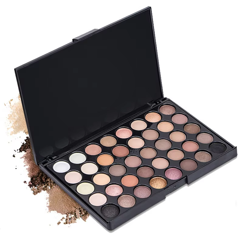 Palette de fards à paupières à paillettes, 40 couleurs, mat, imperméable, longue durée, poudre press