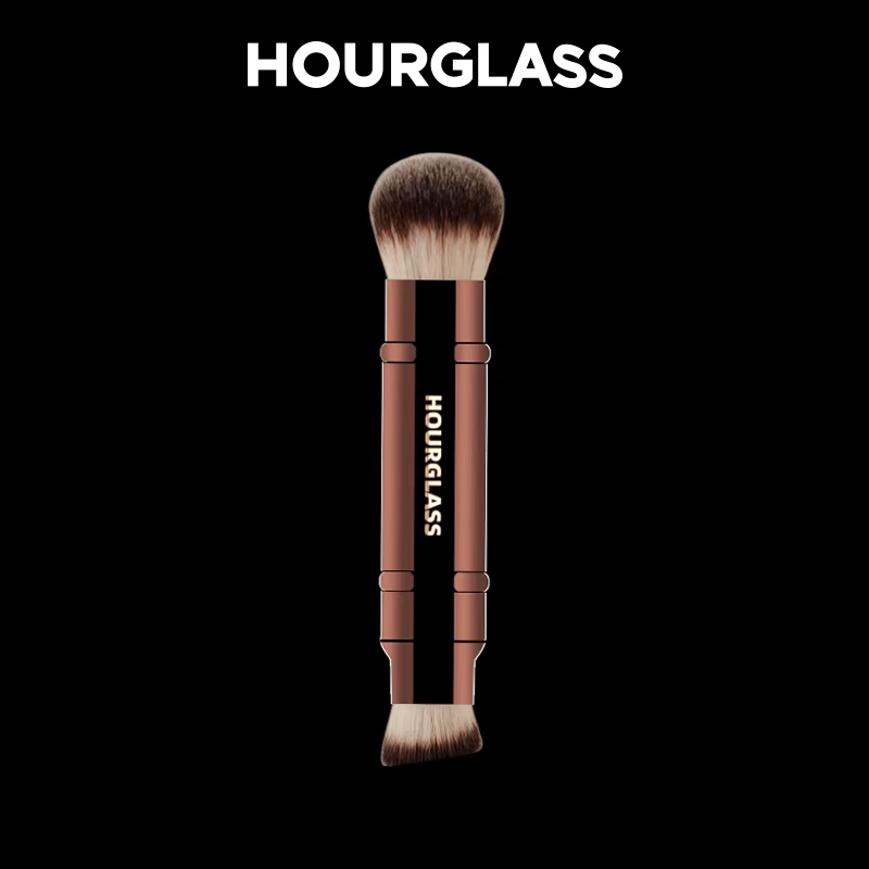 Pinceaux de maquillage multifonctionnels sablier, pinceau de fond de teint à double extrémité et pin