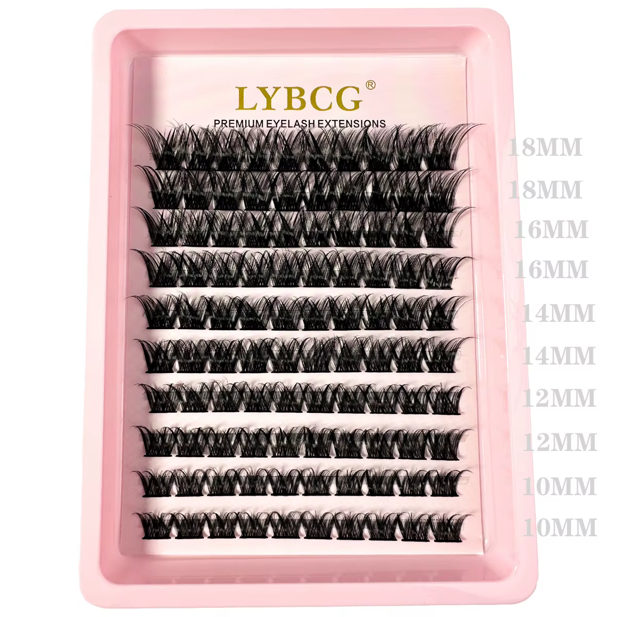 10 rangées 0.07mm bricolage grappe cils moelleux Volume Extension de cils naturel segmenté faux cils
