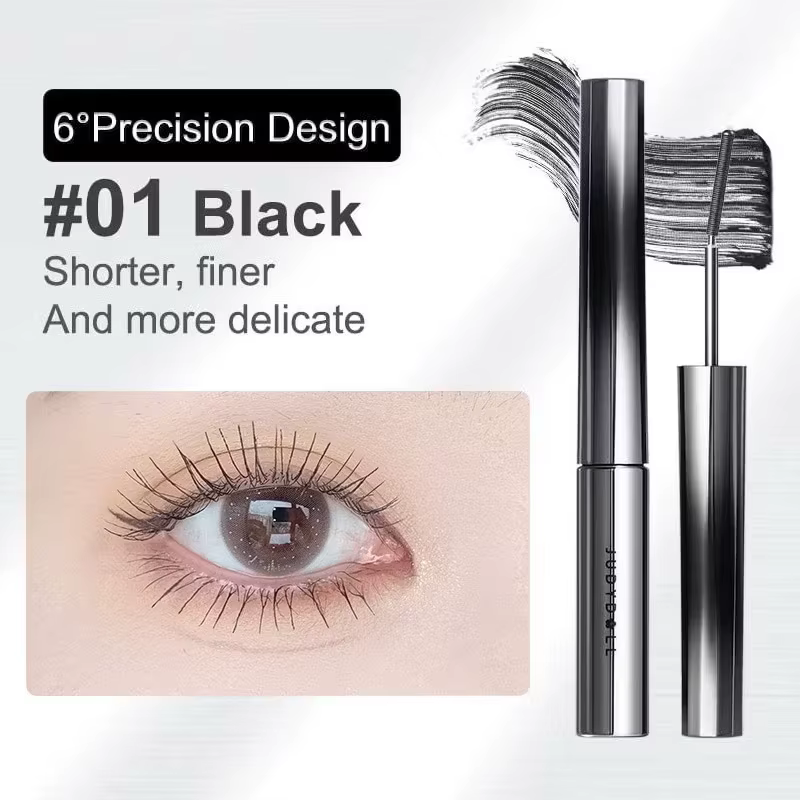 Judydoll Mascara 3D Curling pour cils, noir et marron, recourbé et allongement, formule longue durée