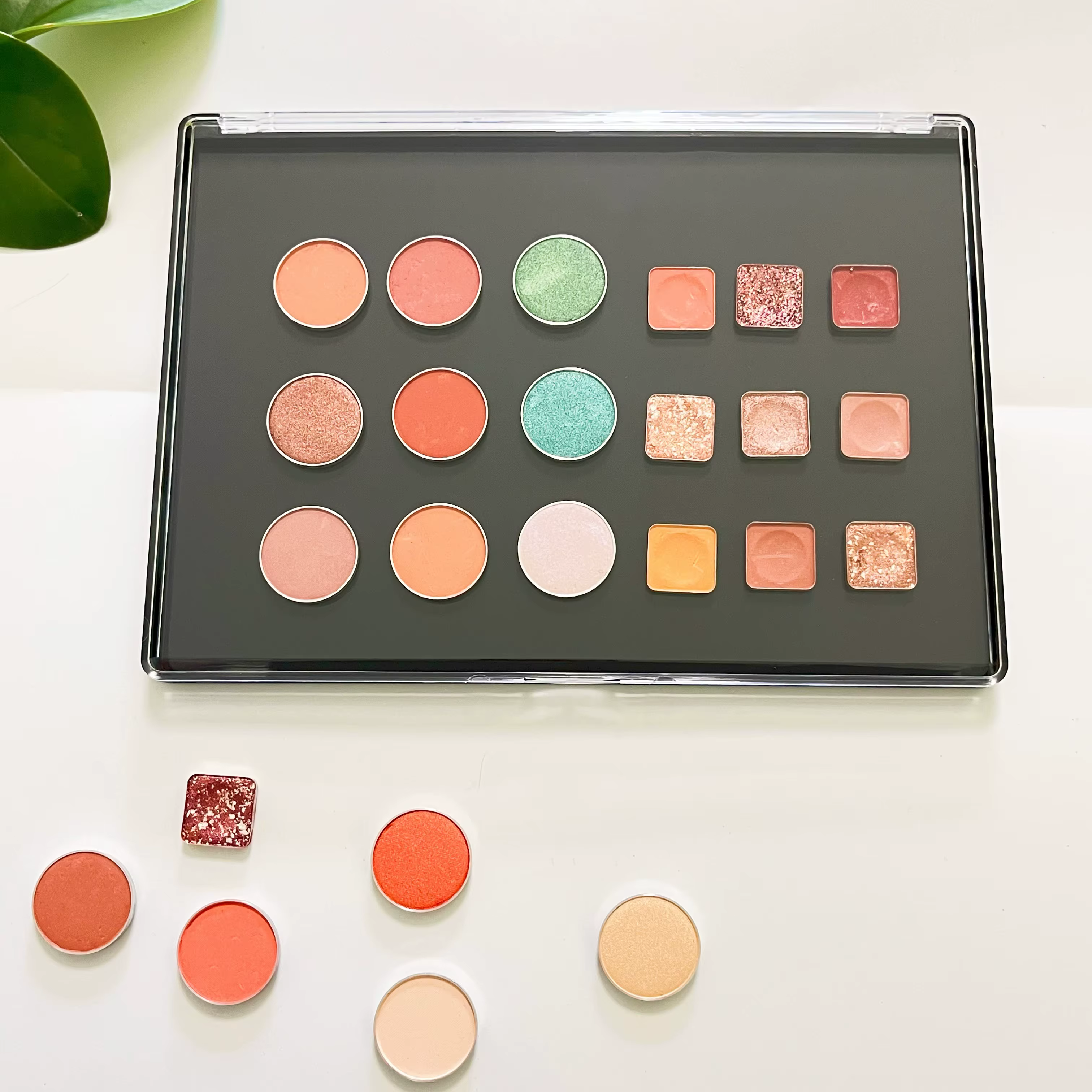 Grande Palette de fards à paupières magnétiques vides XL, boîte de rangement de maquillage, couvercl