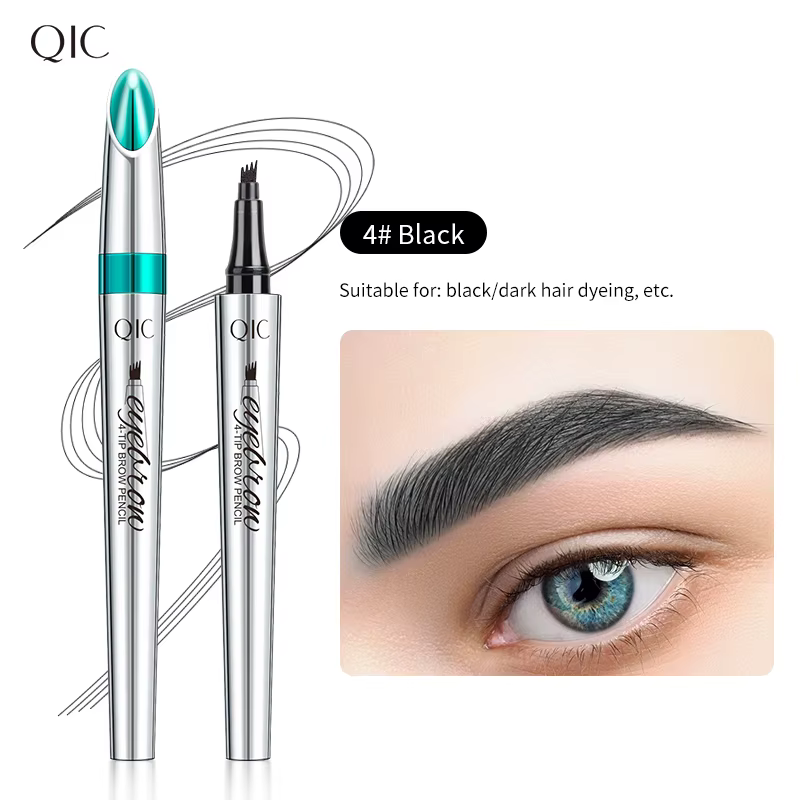 EyebloggPen-Crayon à sourcils liquide, 4 points, 5 couleurs, marron foncé, crayon à microblading, st