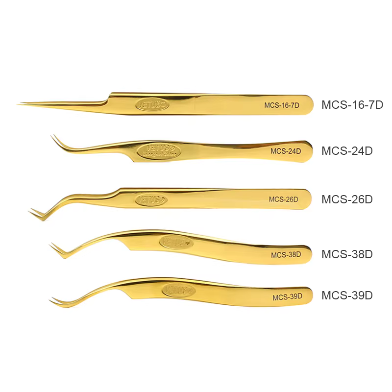 Vetus – pincettes à cils Premium, série MCS originale, nouveau Style, pointe Ultra Fine, améliore le