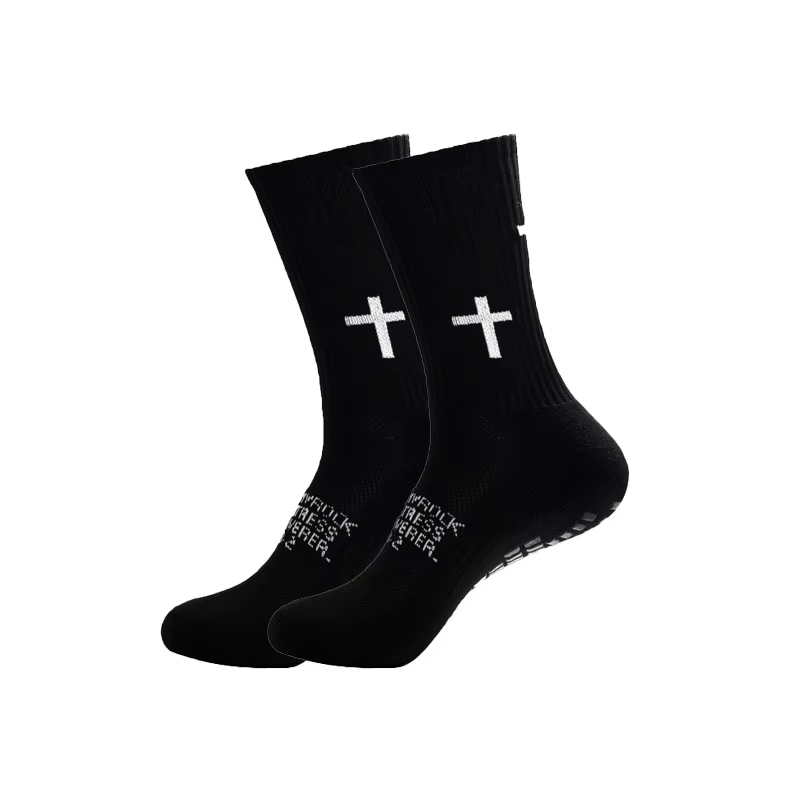 Chaussettes de sport de football à séchage rapide, absorbant la transpiration, antidérapantes, mi-mo