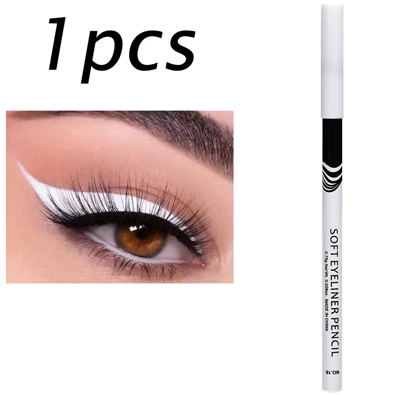 Crayon Eyeliner Blanc, Verhéritage, Stylo Cosmétique, Waterproof, Eclaircissant pour les Yeux, Outil