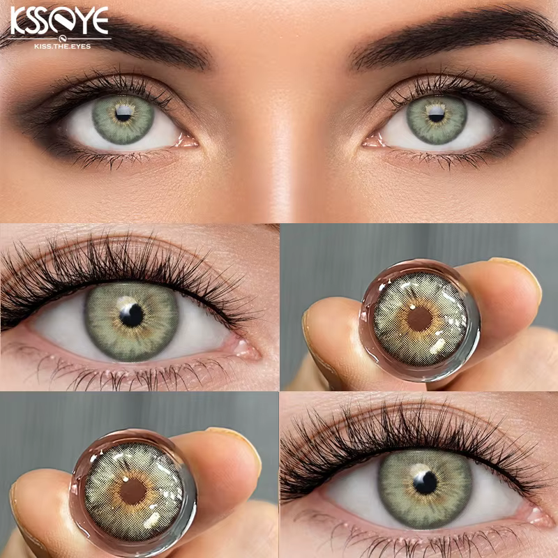 KSSEYE 1 paire de lentilles de Contact de couleur verte pour les yeux lentilles de myopie série Siri