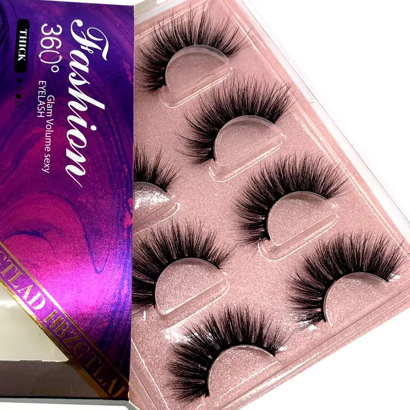 HBZGTLAD Faux Cils 3D en Vison 100% Sans Cruauté Animale, Cils Spectaculaires Réutilisables Naturels