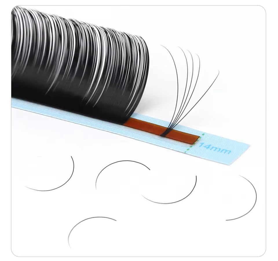 AGUUD noir mat Extension de cils individuelle Volume professionnel coréen PBT cachemire plateau d'ex