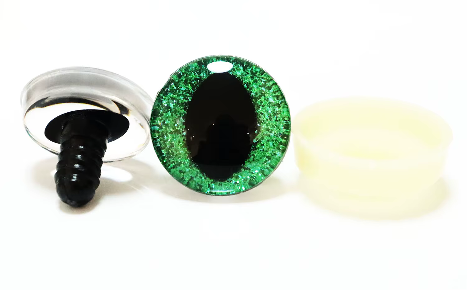 10 paires/lot d'yeux de chat 3D transparents de 10 mm à 30 mm, pupille noire, yeux d'animal de jouet