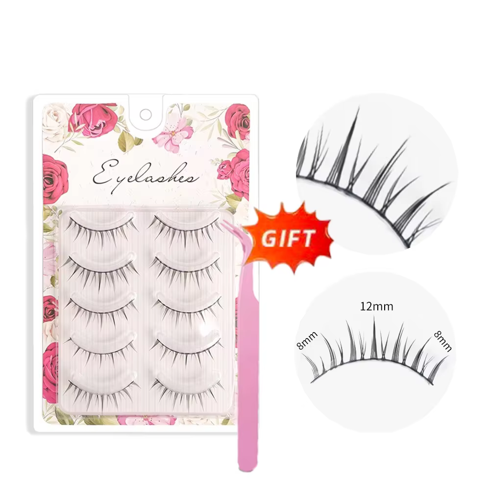 Faux cils 3D DIY Segment – Sans colle, faciles à porter, réutilisables, aspect coréen naturel, agran