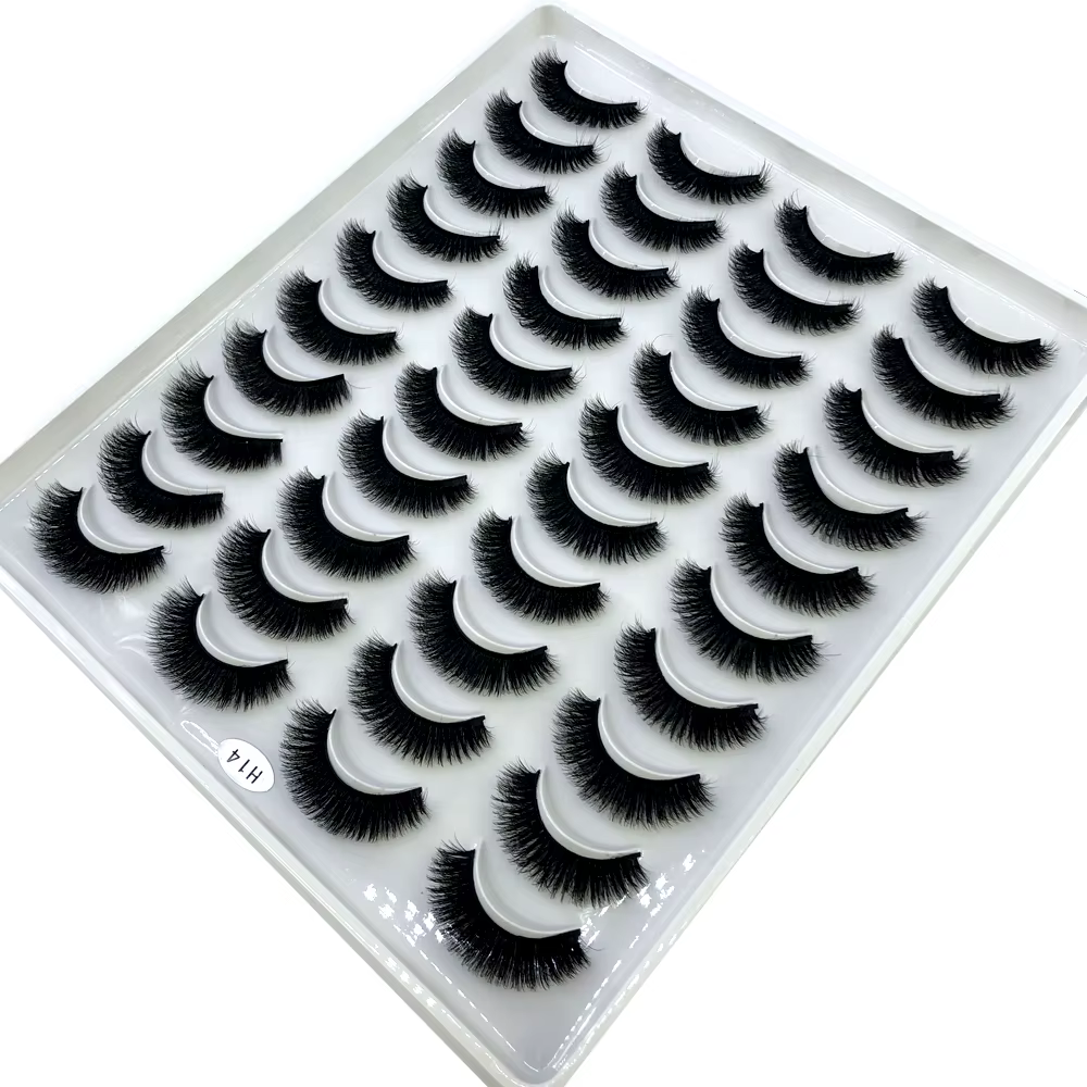 2023 nouveau 20 paires naturel long 3D vison faux cils faux cils kit de maquillage vison cils extens