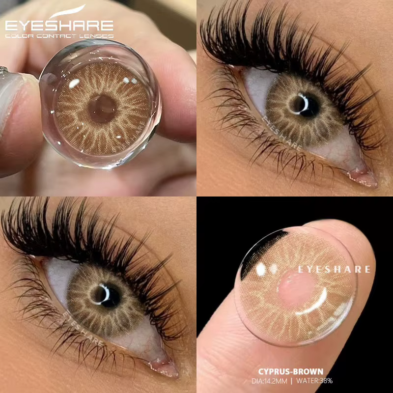 EYESHARE 1 paire d'élèves colorées pour les yeux Contacts oculaires bleus Lentilles de contact verte