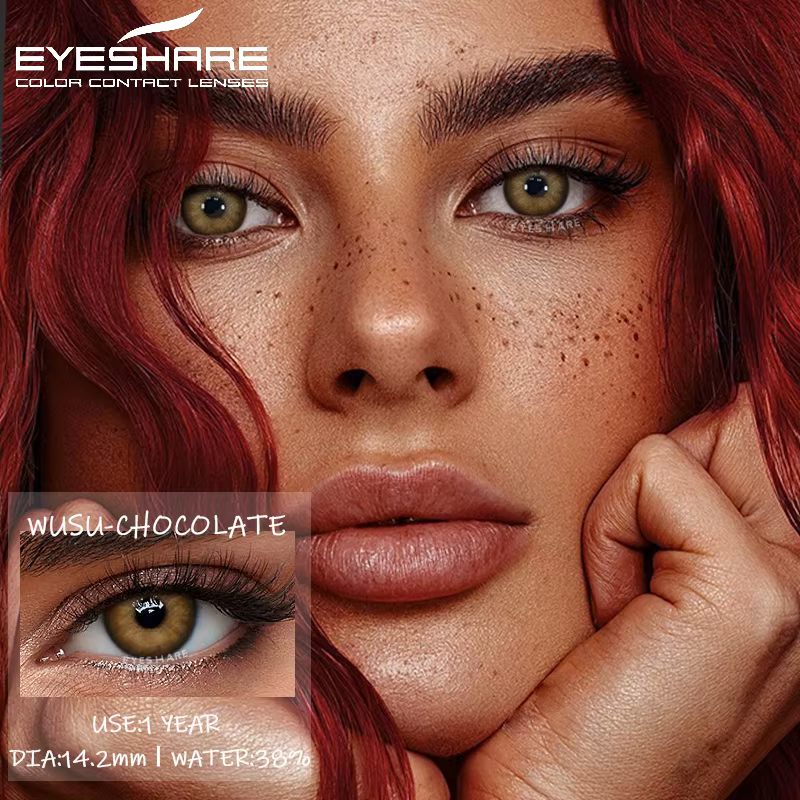 EYESHARE-Lentilles de Contact pour les Yeux, Bleu, Gris Naturel, Pupilles, Vertes, Utilisation Annue
