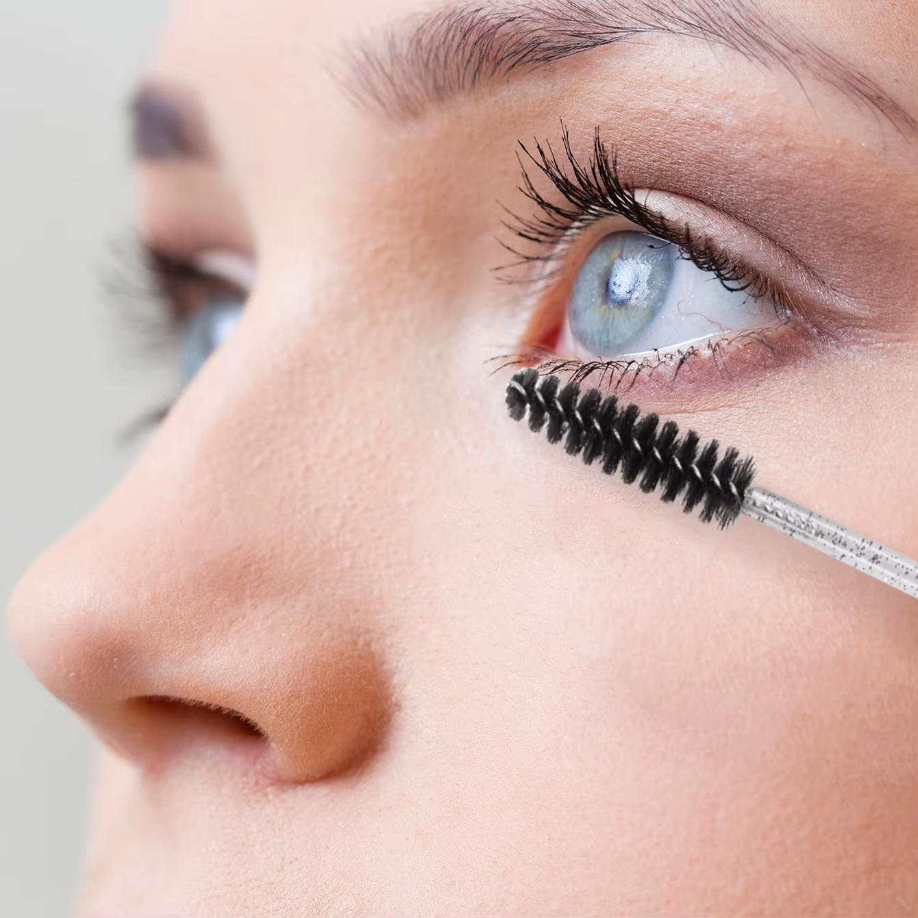 Brosses à cils de poulet réutilisables, tubes de brosse à cils, baguettes de mascara, Végétde cils a
