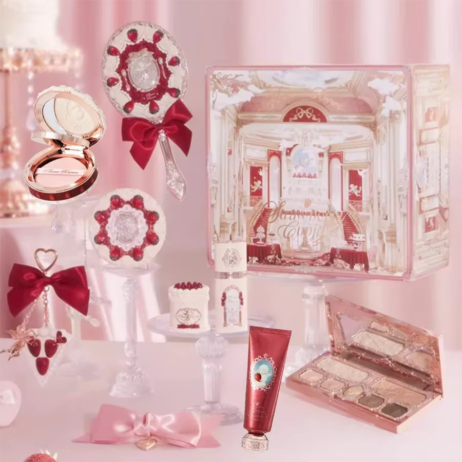 Collection Flower KnowStrawberry Cupid Box - Coffret de maquillage - Palette complète - Poudre press