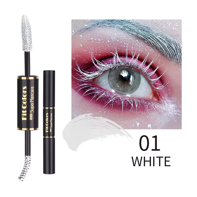 Mascara blanc à la mode, maquillage 4D, naturel soyeux, cils longs, Extension de Mascara imperméable