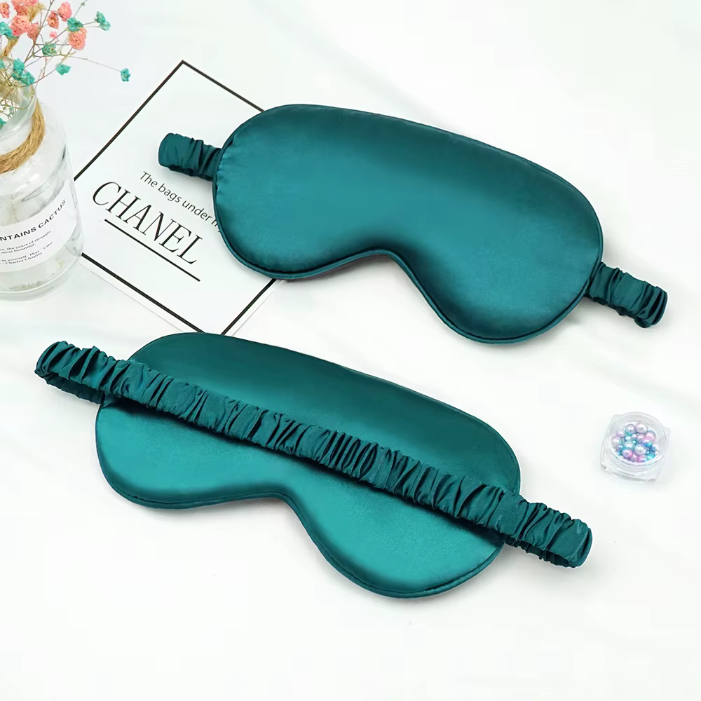 Patch pour les yeux en imitation soie, ombrage, masque pour les yeux, couverture de relaxation de vo