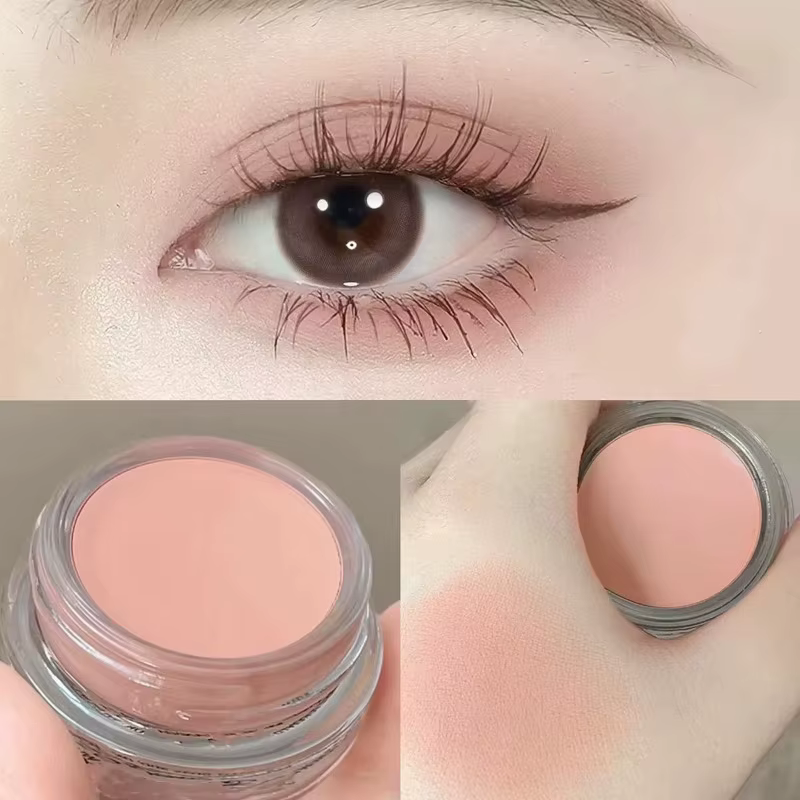 Fard à paupières rose nude mat, crème waterproof longue tenue, pigment soyeux et doux pour les yeux,