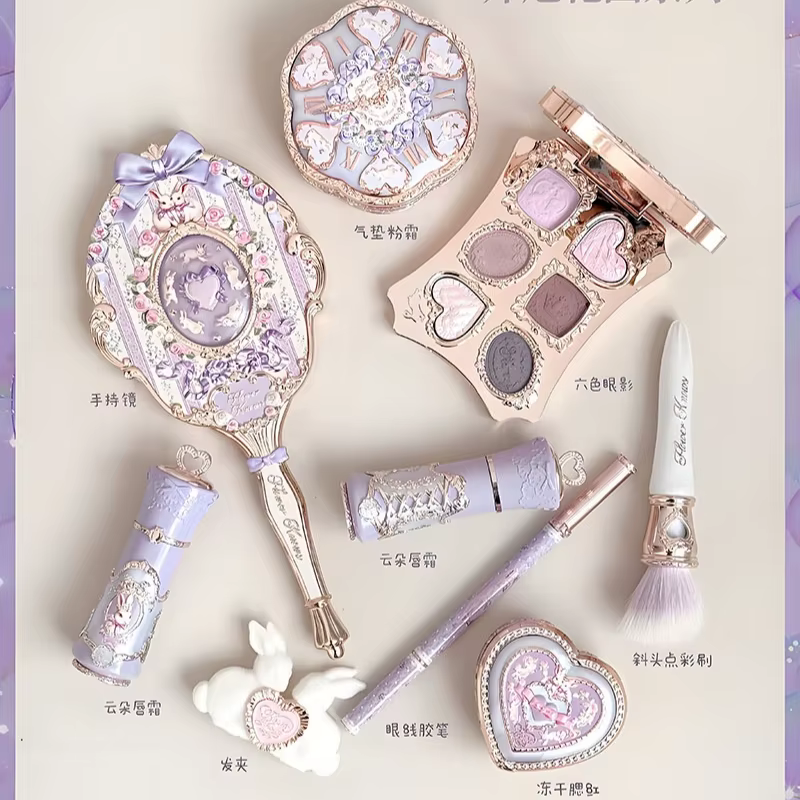 Coffret cadeau complet Flower Knows Bonny Garden Series : palette de fards à paupières et blush, bau
