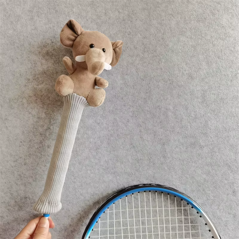 Juste de poignée de raquette de badminton animaux, protecteurs de poignée de dessin animé, cadeau ar
