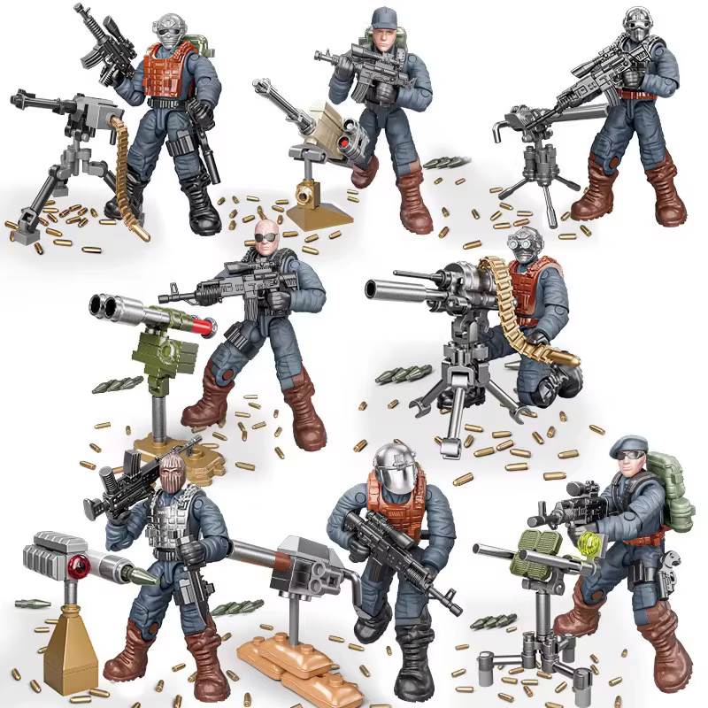 Mini figurines de soldats militaires SWAT de la Force spéciale de la Police, blocs de construction e