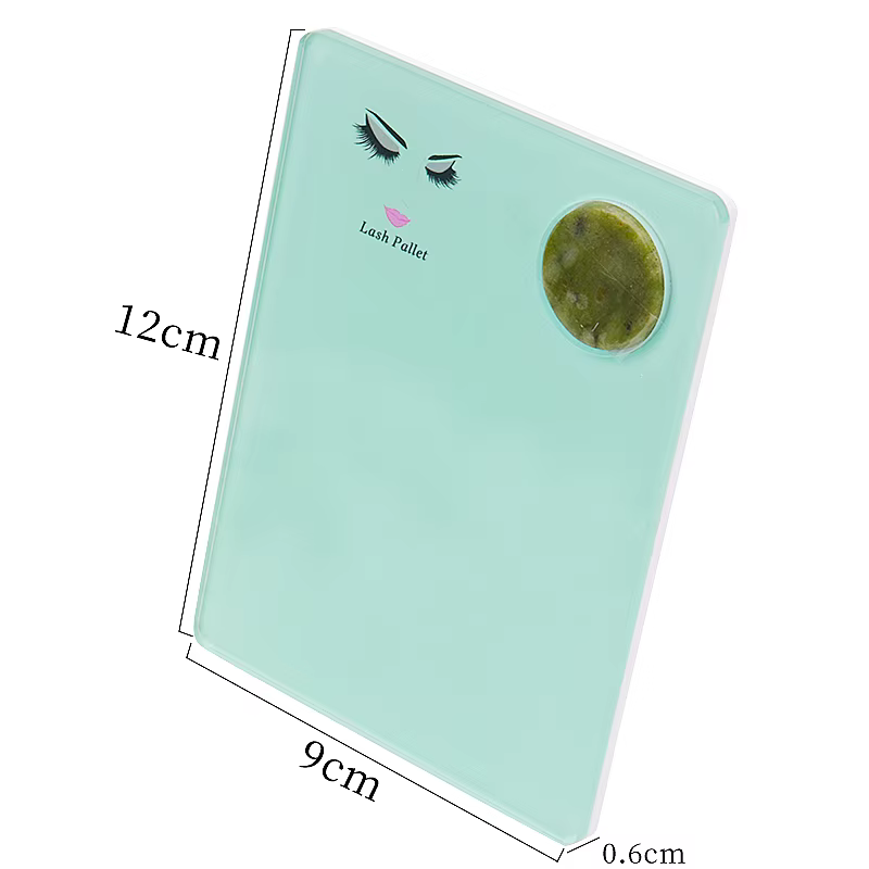 Plateau de plaque d'extension de cils en pierre de Jade acrylique, support de cils de greffage, supp