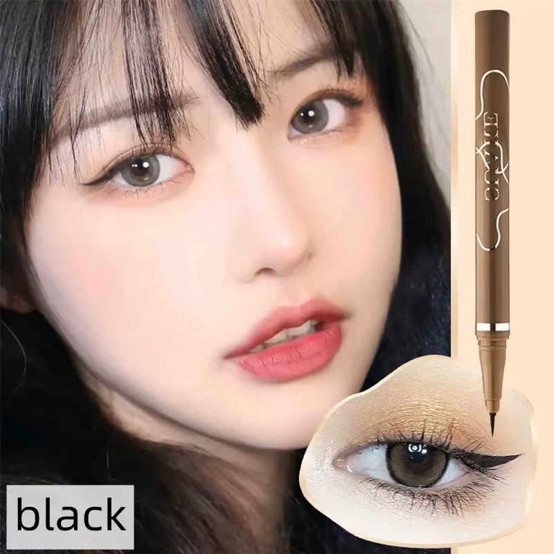 Crayons de doublure pour les yeux, ver à soie, outils de maquillage pour les yeux, Ultra fins, noirs