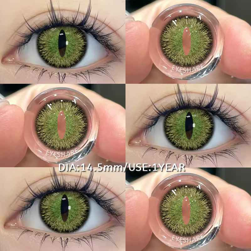 EYESHARE Lentilles de contact rouges pour cosplay, 1 paire, lentilles colorées pour maquillage des y