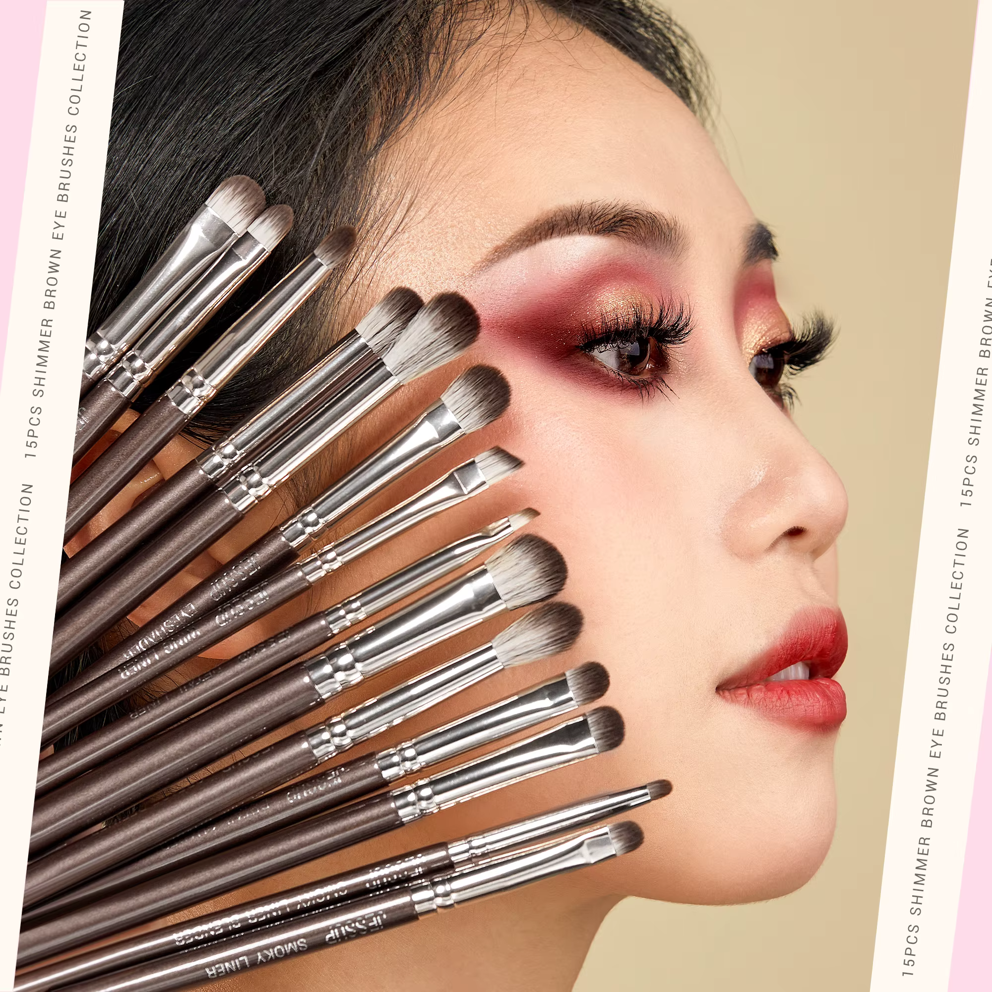 Jessup – ensemble de pinceaux de maquillage pour les yeux, professionnels, 15 pièces, pour fard à pa