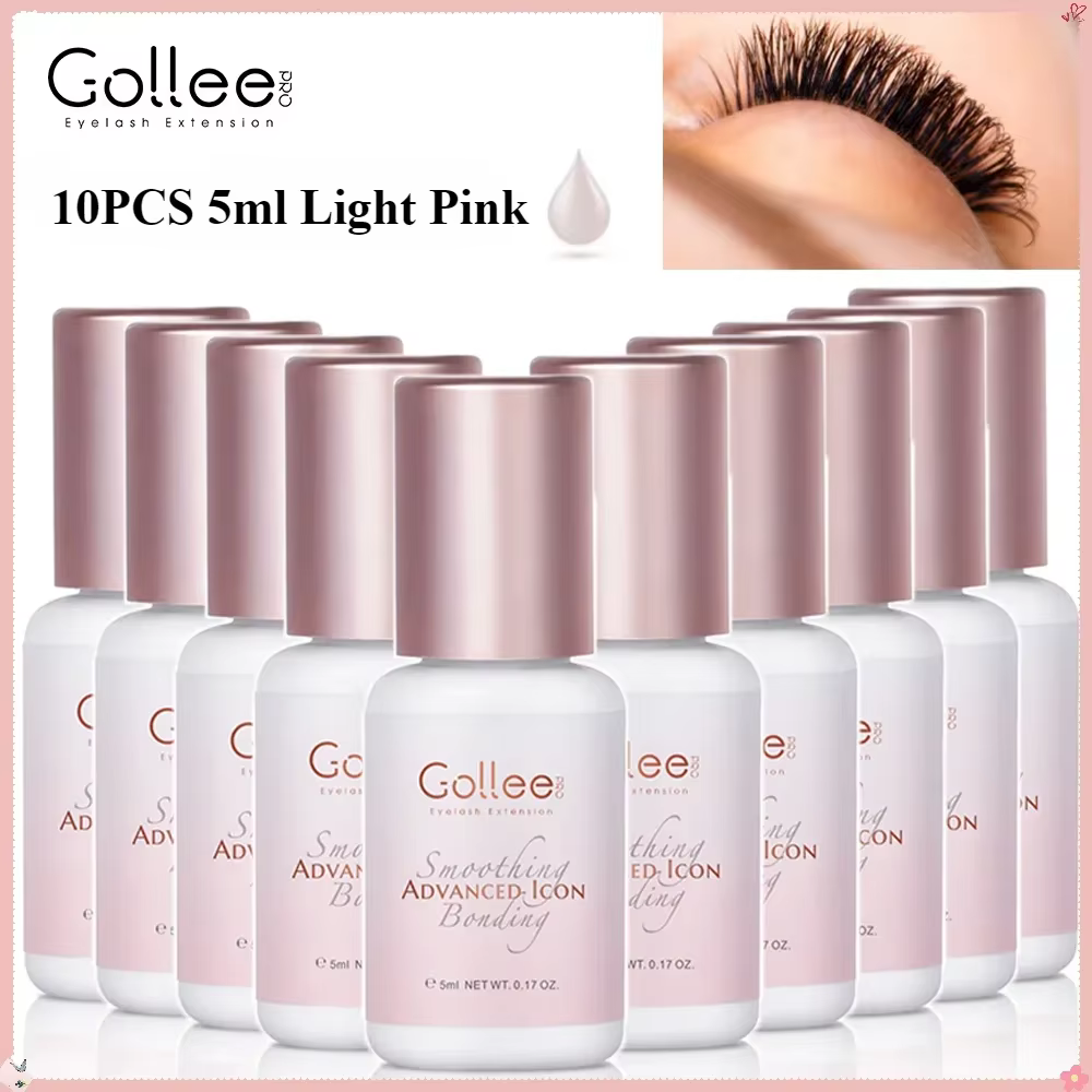Gollee 10/12 pièces colle à cils gelée poudre colle 5ml Extension de cils Supplie outils de maquilla