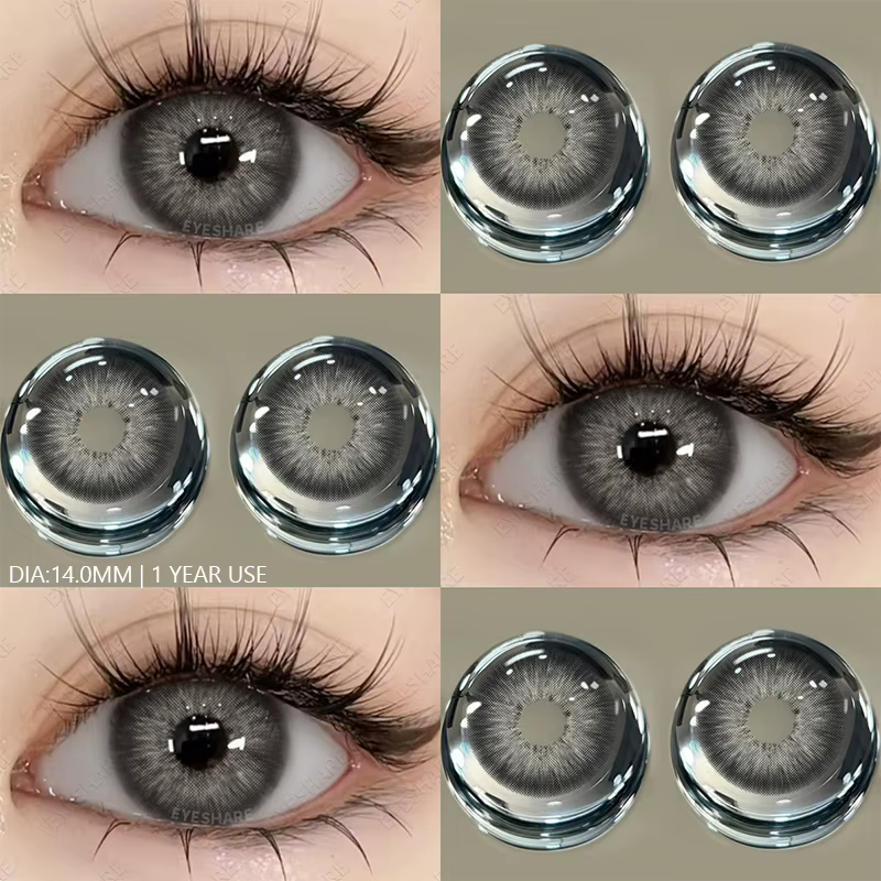 EYESHARE nouveau 1 paire de lentilles de Contact grises pour les yeux lentilles colorées naturelles