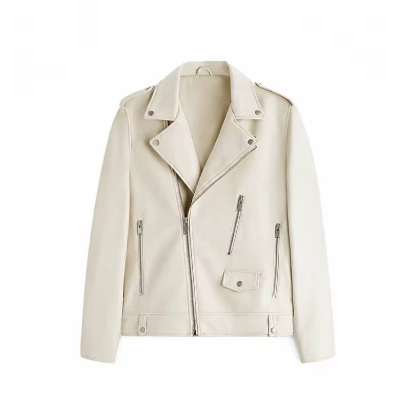 Veste en similicuir pour homme, nouvelle collection automne-hiver, style décontracté, fermeture écla