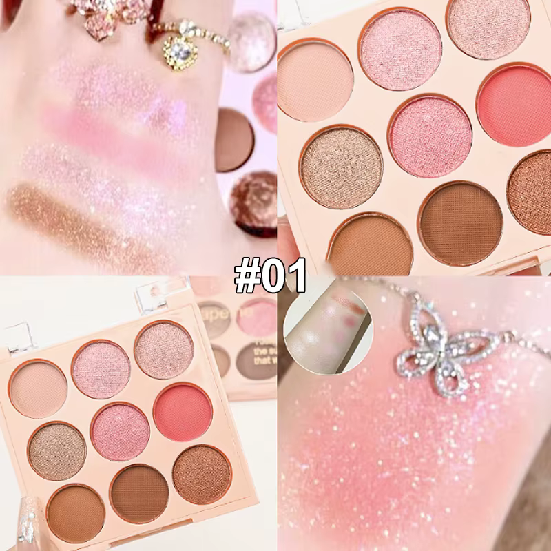 Palette de fards à paupières crème glacée, maquillage coréen pour les yeux, longue durée, paillettes